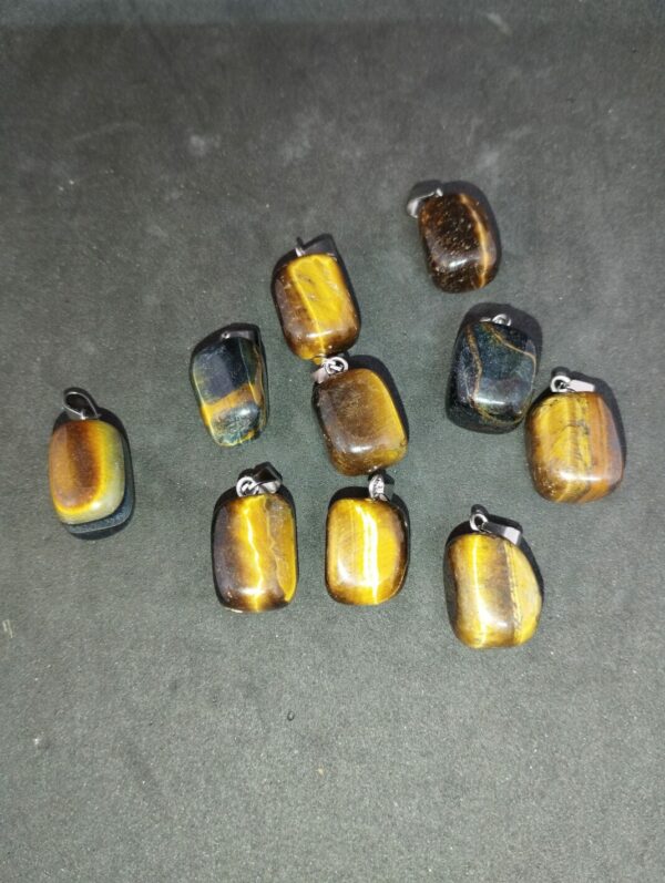 Pendentif Oeil de tigre et argent