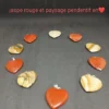 Pendentif coeur en Jaspe paysage
