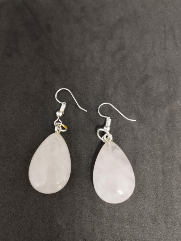 Boucles d'oreilles en Quartz rose