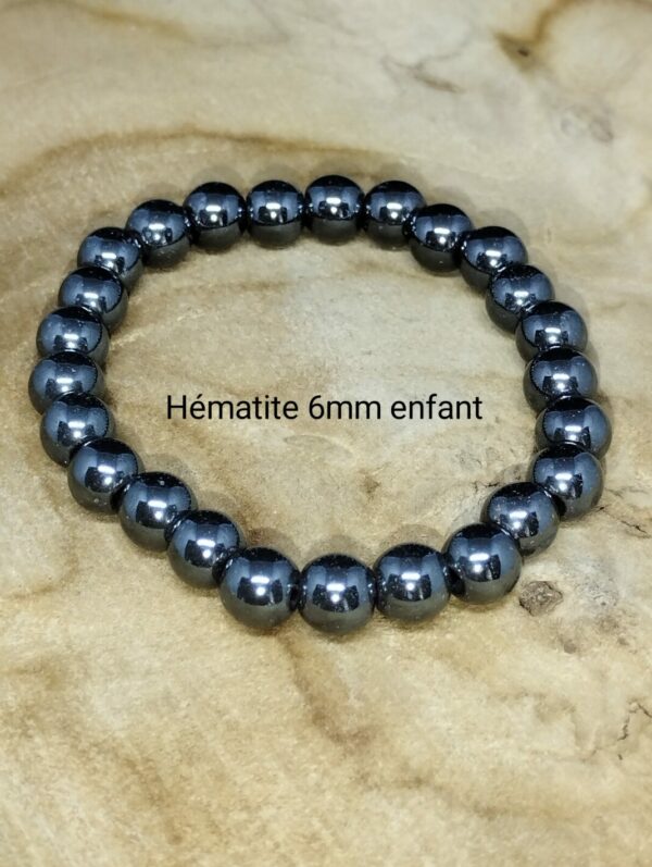 Bracelet Hématite enfant 6mm