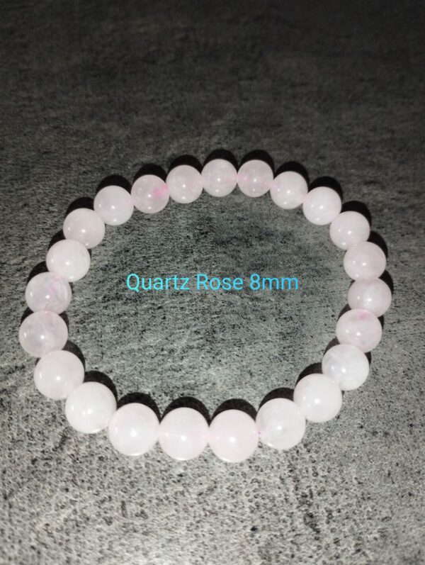 Bracelet Quartz rose 8 mm