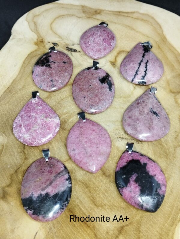 Rhodonite en pendentif AA+