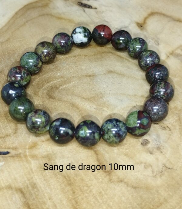 Bracelet Jaspe Sang de dragon 10 mm