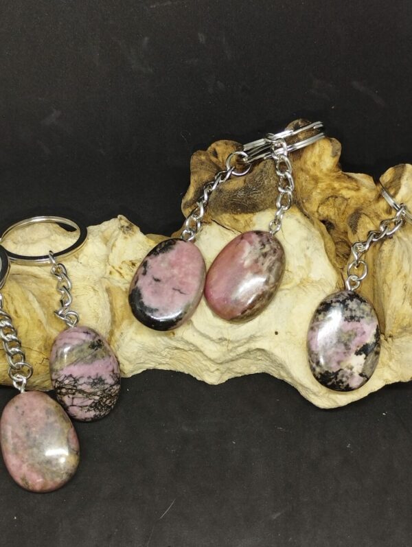 Porte clés en Rhodonite