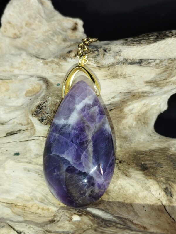Améthyste rubanée pendentif