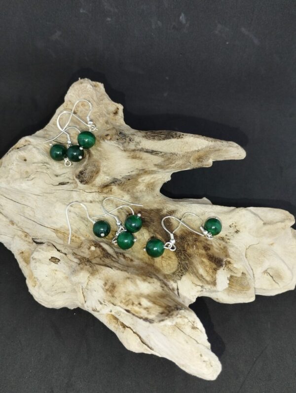 Boucles d'oreilles en Malachite