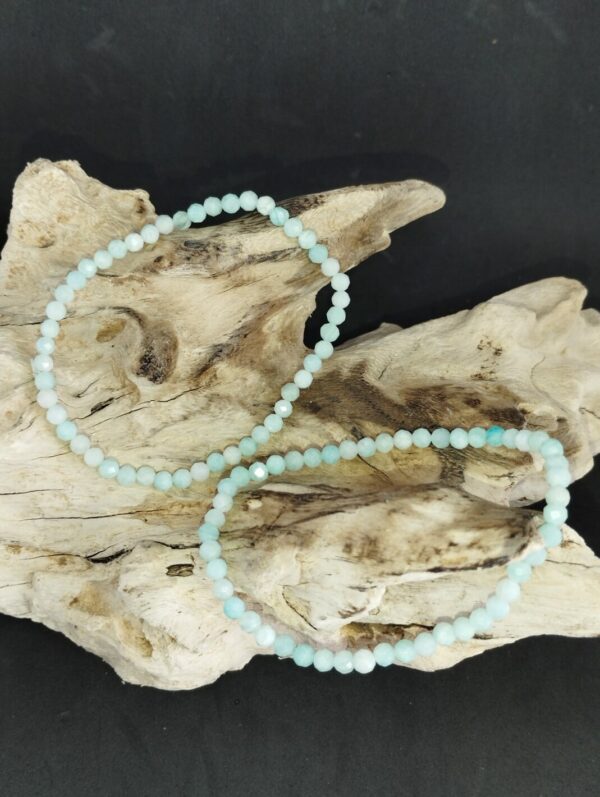 Bracelet Amazonite facetté 3mm
