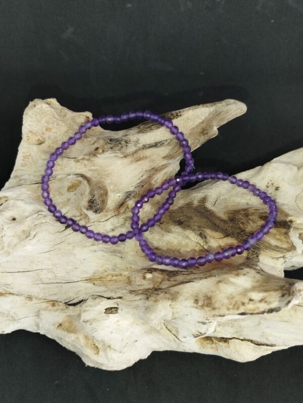 Bracelet Améthyste facetté 3mm