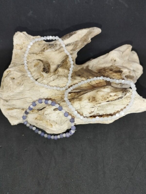 Bracelet pierre de Lune facetté 3mm AA