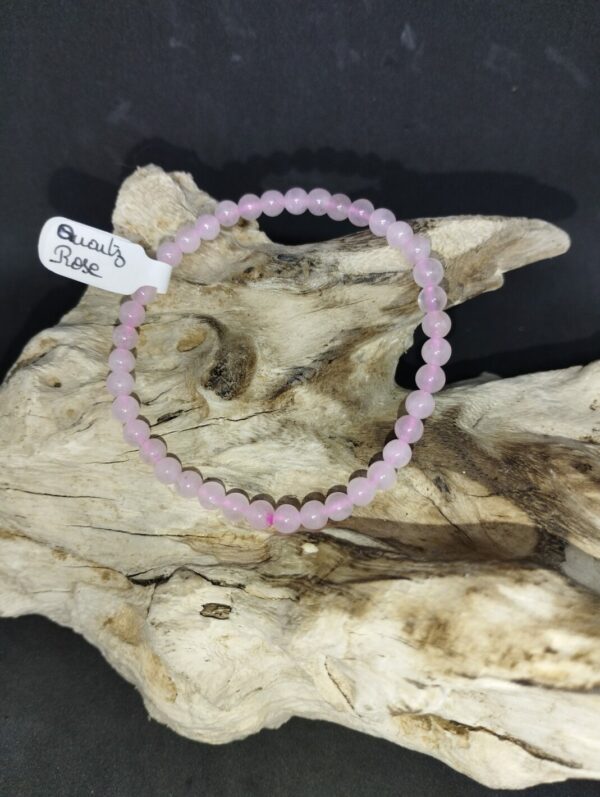 Bracelet Quartz rose 4mm