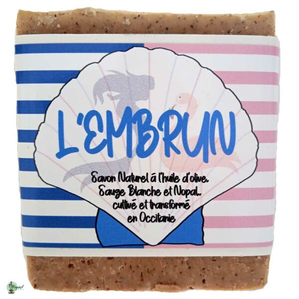 L'embrun Savon à l'huile d'olive française, sauge blanche et nopal français!!