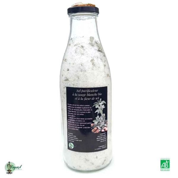 Sel purificateur à la sauge blanche et à la fleur de sel